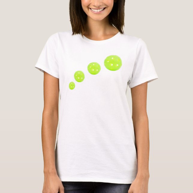 Pickleball Womans Tshirt White T Shirt (Framsida)