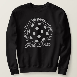 Pickleball Women Funny Quote Lång Ärmad Tröja