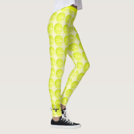 Pickleball Women's Leggings with Paddles Byxor