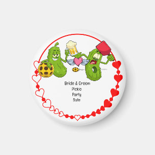 Pickleballbröllop magnet