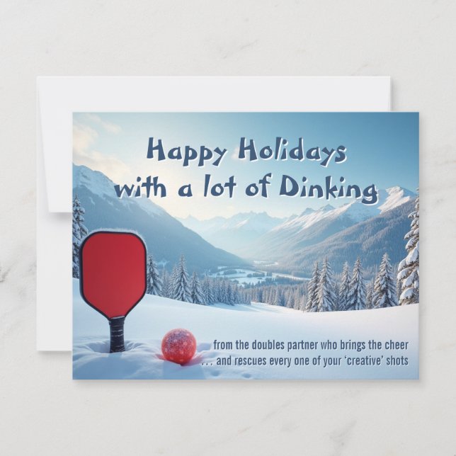 Pickleball🎅Creative Chaos & Holiday Comebacks Julkort (Framsida)