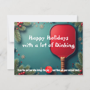Pickleball🎅Den Glada Fixarens Festliga Forehand Julkort