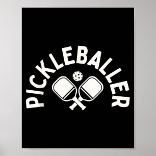 Pickleballer pickleball-spel för kvinnor poster