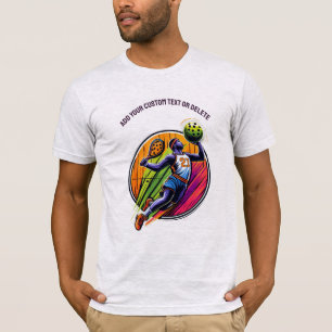 Pickleballer spelar basketboll multisportspelare t shirt