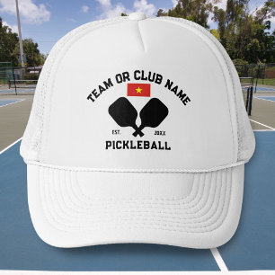 Pickleballklubbens namn vietnamesiska vietnamflagg keps