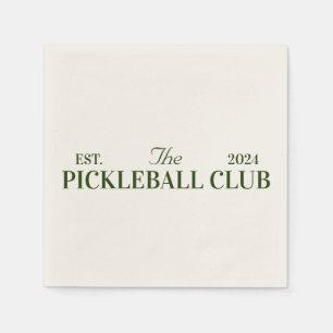 Pickleballklubbstemat fest pappersservett