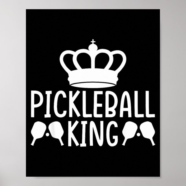 Pickleballkung paddelsport rolig pickle ball poster (Framsidan)