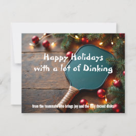 Pickleball🎅Paddle & Pine Holiday Shine Julkort