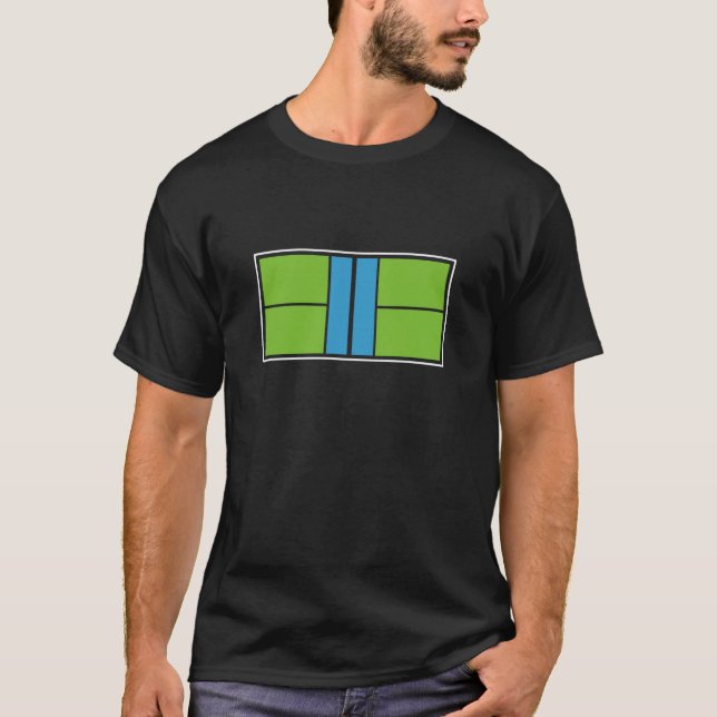 Pickleballplan Pickleballspelare Paddleball SpO T Shirt (Framsida)