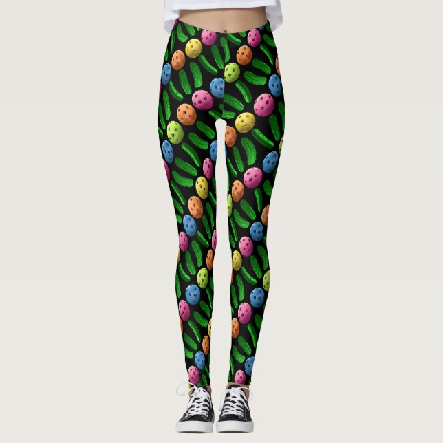 Pickleballs och knipadamasker leggings (Framsida)