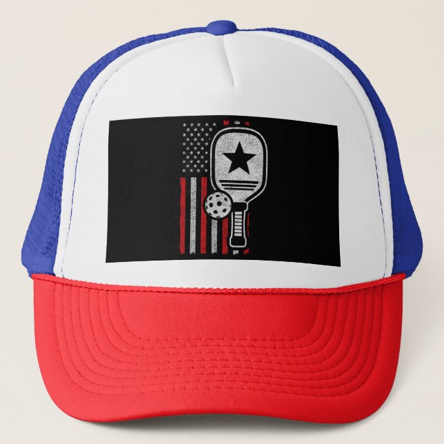 Pickleballspelare - Amerikansk flagga Pickleball - Keps (Framsida)