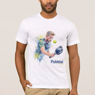Pickleballspelare med boll - akvarellstil t shirt