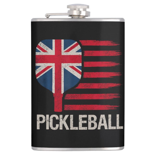 Pickleballspelare Paddle Uk Flagga  Fickplunta (Framsidan)