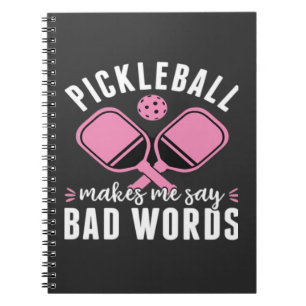 Pickleballspelare Pickleball Får Mig Att Säga Dåli Anteckningsbok