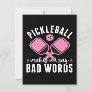 Pickleballspelare Pickleball Får Mig Att Säga Dåli Julkort