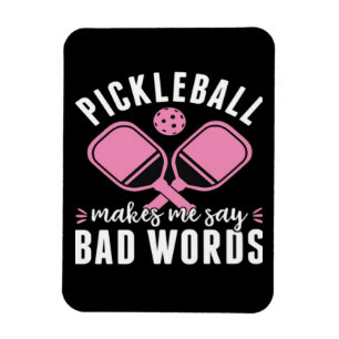 Pickleballspelare Pickleball Får Mig Att Säga Dåli Magnet