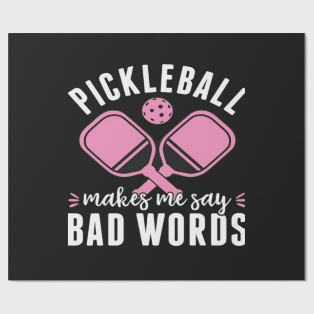 Pickleballspelare Pickleball Får Mig Att Säga Dåli Presentpapper (Platt)