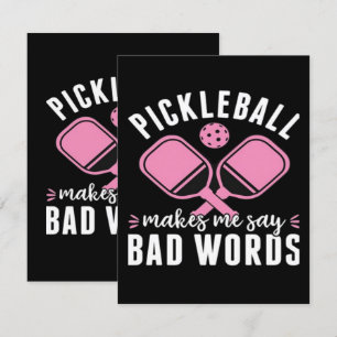 Pickleballspelare Pickleball Får Mig Att Säga Dåli Tilläggskort