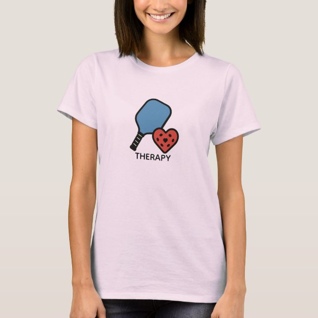 Pickleballterapi  t shirt (Framsida)