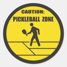 Pickleballzonen Runt Klistermärke
