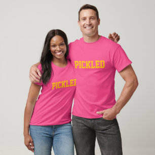 PICKLED-Roligten Pickleball Sports med Gult, färgs T Shirt