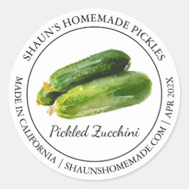 Pickled Zucchini Modern etikett