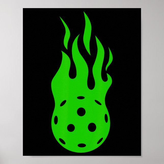 Picklell Flame - Paddlell Tennis Pickleller Pickle Poster (Framsidan)