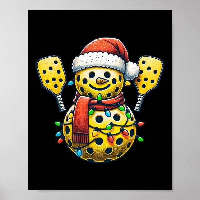Picklell Snömannen Julenisse Hatt Ljus Jul Pickle Poster (Framsidan)
