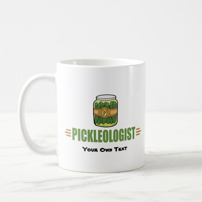 PICKLEOLOGIST Funny Pickle Älskare Kaffemugg (Vänster)