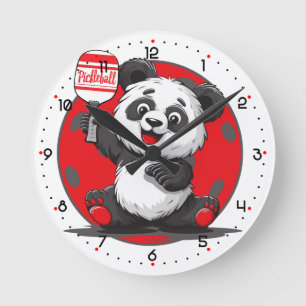 PicklePanda Smash Time Pickleball Rund Klocka