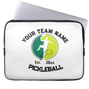 Pickler-Anpassningsbarna för White Pickleball Klub Laptop Fodral