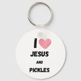 Pickles and Jesus Religious Nyckelring