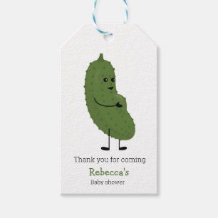 Pickles babyduschtema presentetikett