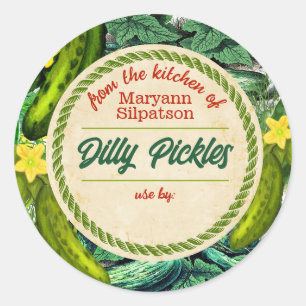 Pickles canning personlig från köket runt klistermärke