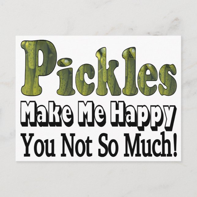 Pickles gör mig glad vykort (Framsida)