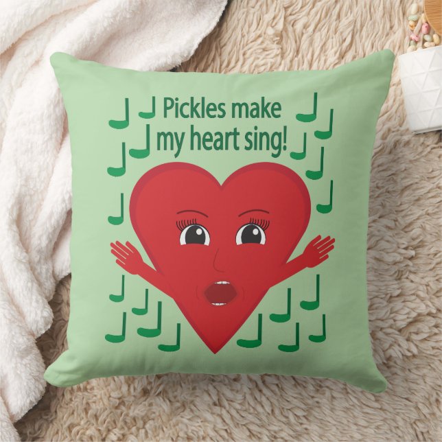 "Pickles gör mitt hjärta till sjunga!" Singing Hea Kudde (Filt)