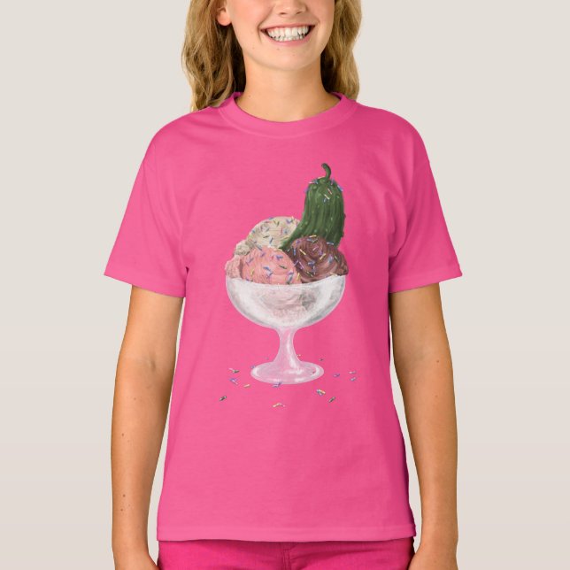 Pickles in Ice Cream T Shirt (Framsida)
