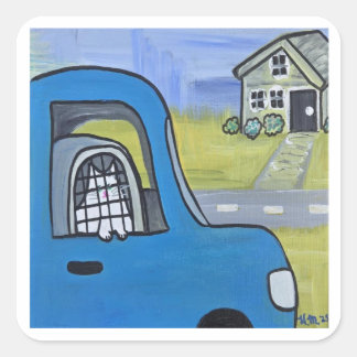 Pickles in the Car Fyrkantigt Klistermärke