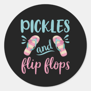 Pickles och Flinflip flops Runt Klistermärke
