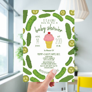 Pickles och Glass Baby Shower Inbjudningar