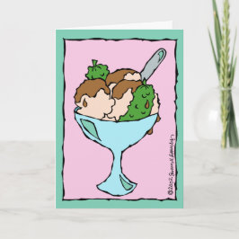 Pickles och Ice Cream-Grattisar på Gravid Kort