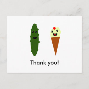 Pickles och Ice Cream: Tack! Vykort