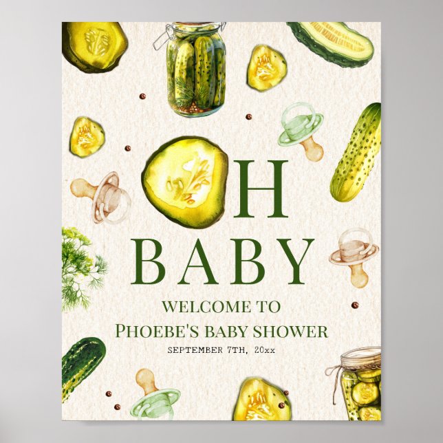 Pickles & Pacifiers Neutralt Välkommen till Barnka Poster (Framsidan)