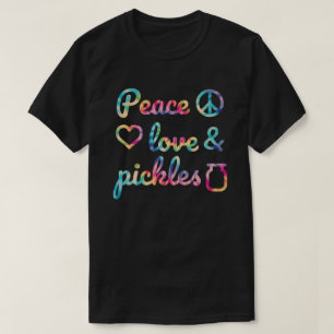 Pickles Peace & Kärlek Pickle Älskare Tie-Dye T Shirt