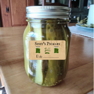 Pickles-produktetiketter Adressetikett