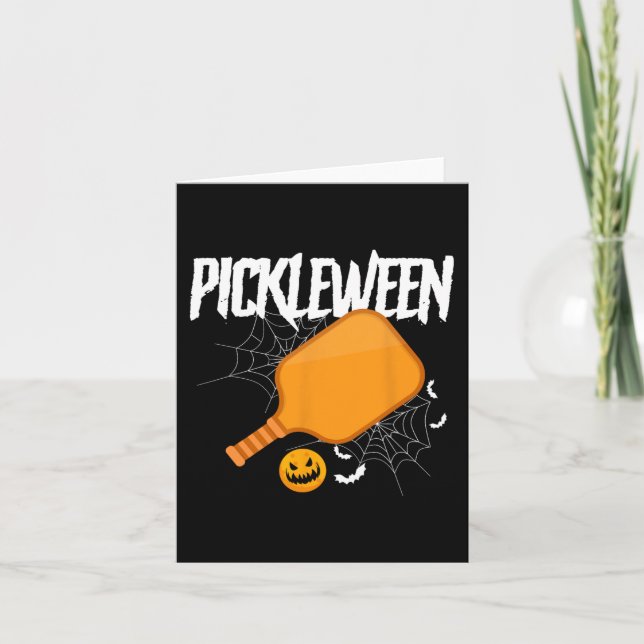 Pickleween Halloween Pickleball Costume Halloween Kort (Framsida)
