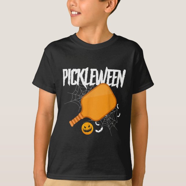 Pickleween Halloween Pickleball T Shirt (Framsida)