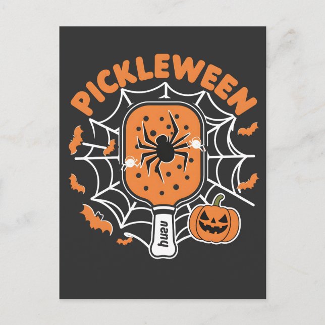 Pickleween Pickleball-sport Vykort (Framsida)