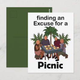 Picknick Hitta en ursäkt för en picknickfest Vykort