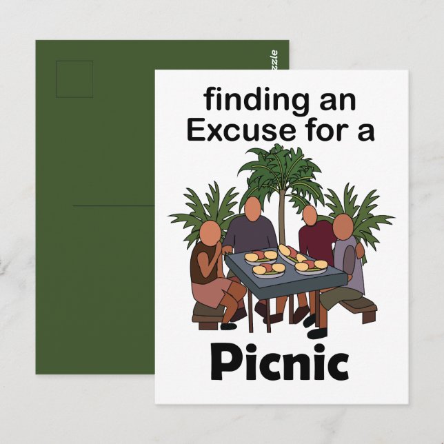 Picknick Hitta en ursäkt för en picknickfest Vykort (Fram/baksida)